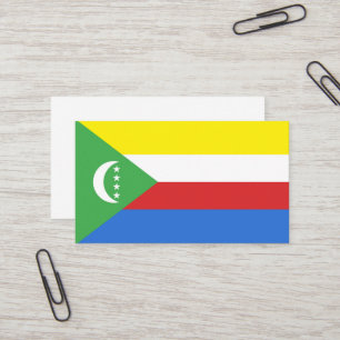 Comoros flag business card