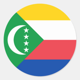 Comoros Flag Classic Round Sticker