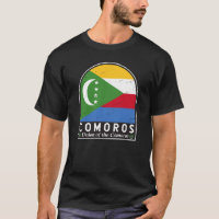 Comoros Flag Emblem Distressed Vintage