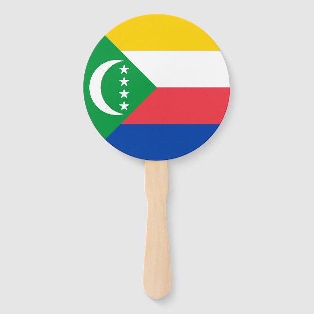 Comoros Flag Hand Fan (Front)