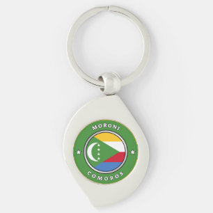 Comoros Flag Key Ring