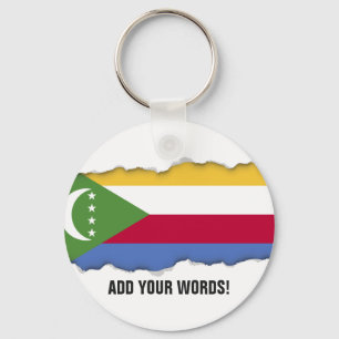 Comoros flag key ring