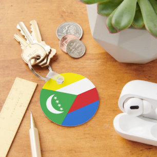 Comoros flag key ring
