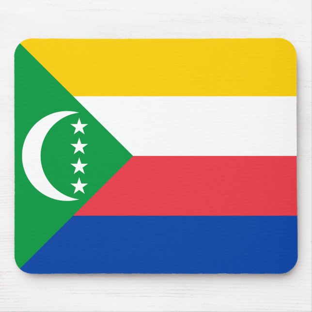 Comoros Flag Mouse Mat (Front)