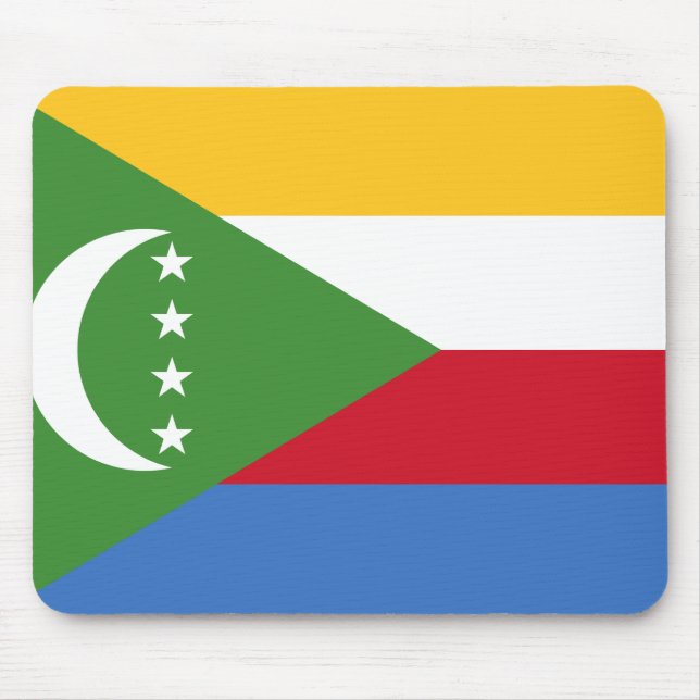 Comoros Flag Mouse Mat (Front)