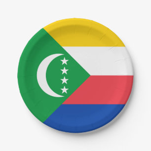 Comoros Flag Paper Plate
