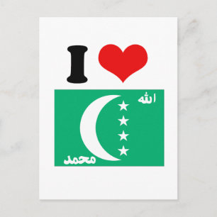 Comoros Flag Postcard