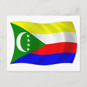 Comoros Flag Postcard
