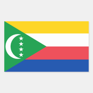 Comoros Flag Rectangular Sticker