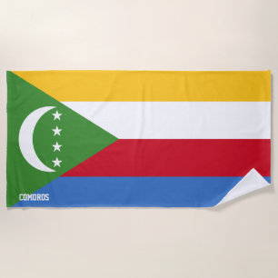 Comoros Flag Splendid Patriotic Beach Towel