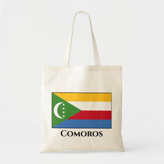 Comoros Flag Tote Bag (Front)