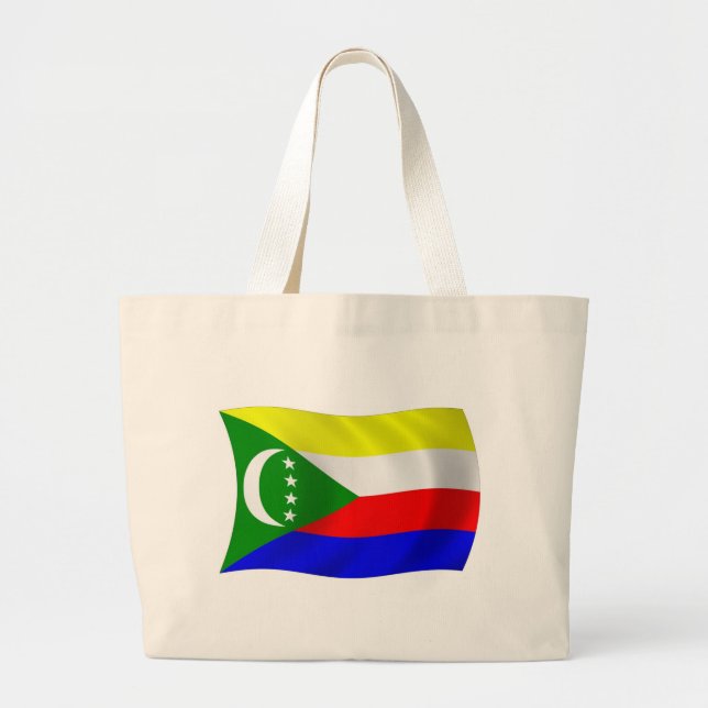 Comoros Flag Tote Bag (Front)