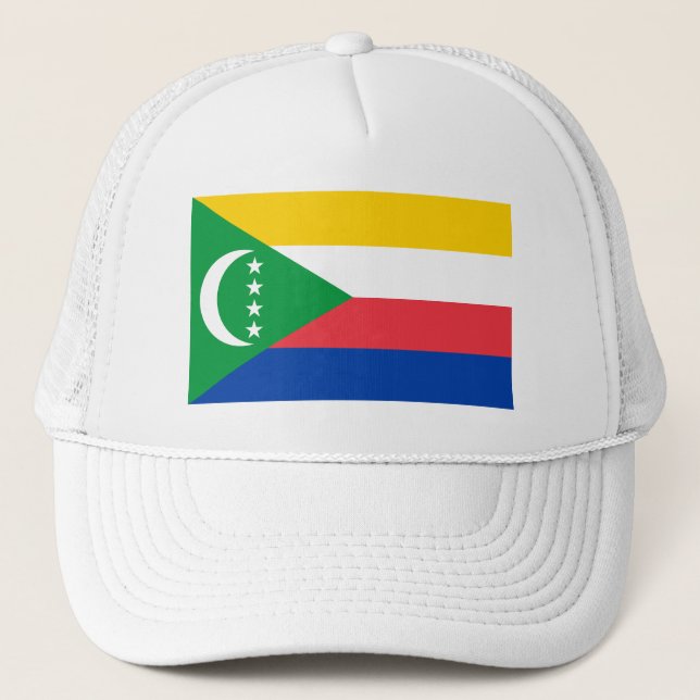Comoros Flag Trucker Hat (Front)
