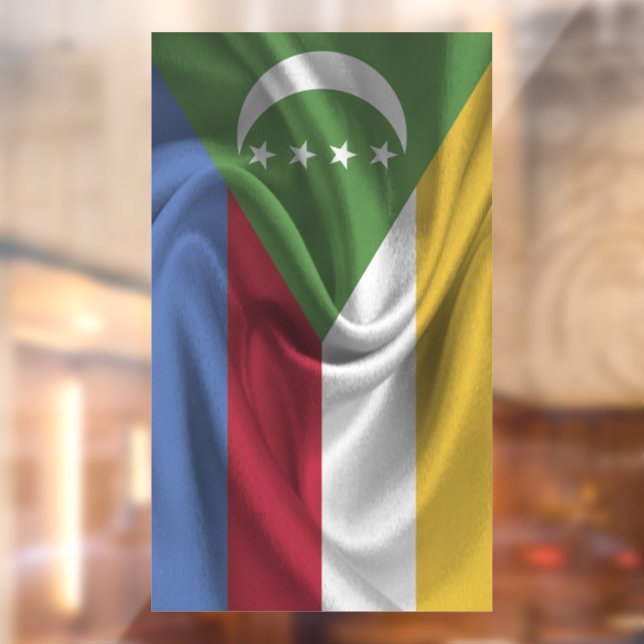 Comoros Flag Window Cling (Sheet 2)