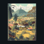 Comoros Illustration Travel Art Vintage Postcard<br><div class="desc">Comoros in a vector art style. The Comoros,  an off-the-beaten-path archipelago in the Indian Ocean,  is known for its volcanic peaks,  pristine beaches,  vibrant coral reefs,  and unique blend of African,  Arab,  and French cultures.</div>