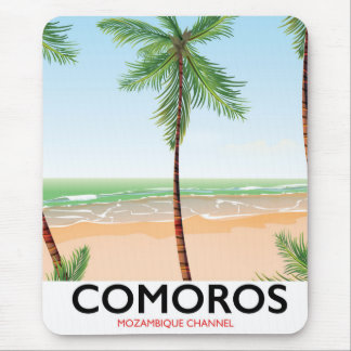 Comoros island vacation poster. mouse mat