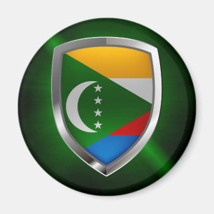 Comoros Mettalic Emblem Magnet