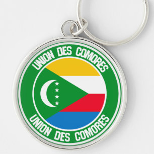 Comoros Round Emblem Key Ring