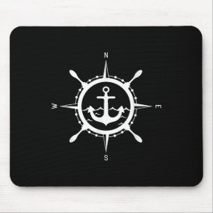 Comp Anchor Maritime Design With Comp Captain Sail Mouse Mat