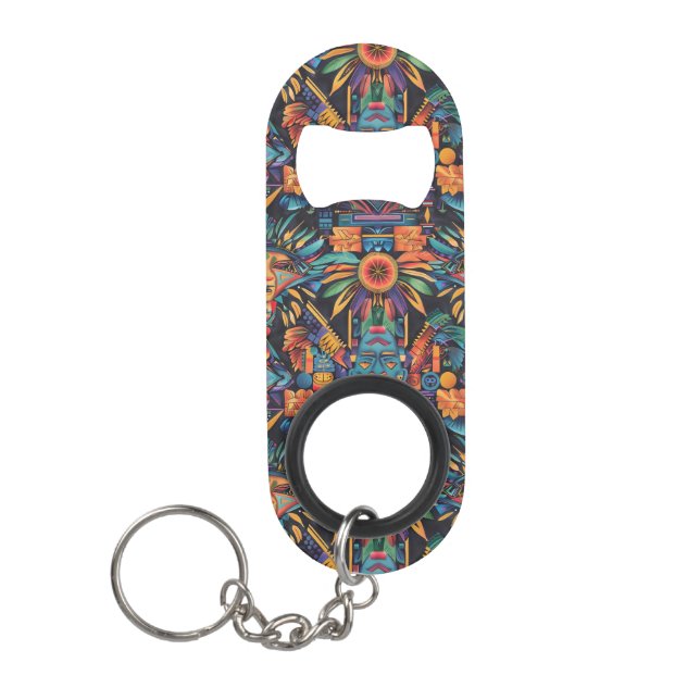 Compact Blue "Epochal Symmetry" Keyring Opener (Front)