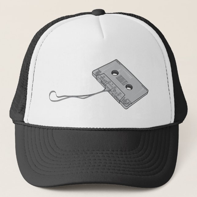 Compact Cassette Tape - Magnetic Recording Tape Trucker Hat (Front)