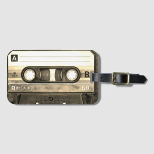 Compact Cassette Tape Old Retro Vintage Luggage Tag
