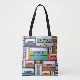 Compact Cassettes Abstract Composition Tote Bag