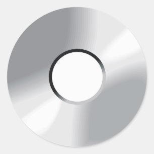 compact disc cd classic round sticker