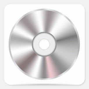 compact disc square sticker