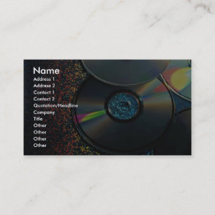 compact discs reflecting colours business card
