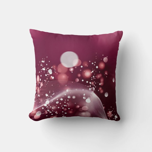 compact mirror Elegant Pink and White Design Cushion (Front)