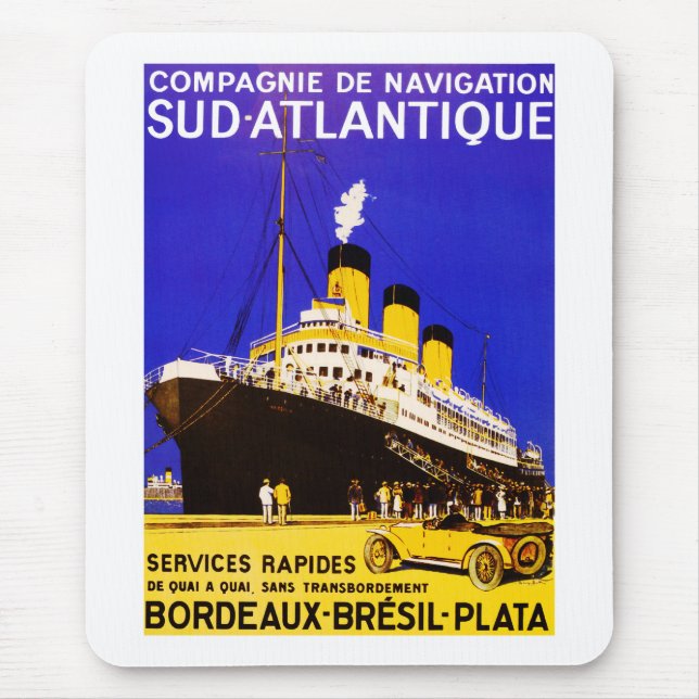 Compagnie De Navigation Sud Atlantique Mouse Mat (Front)