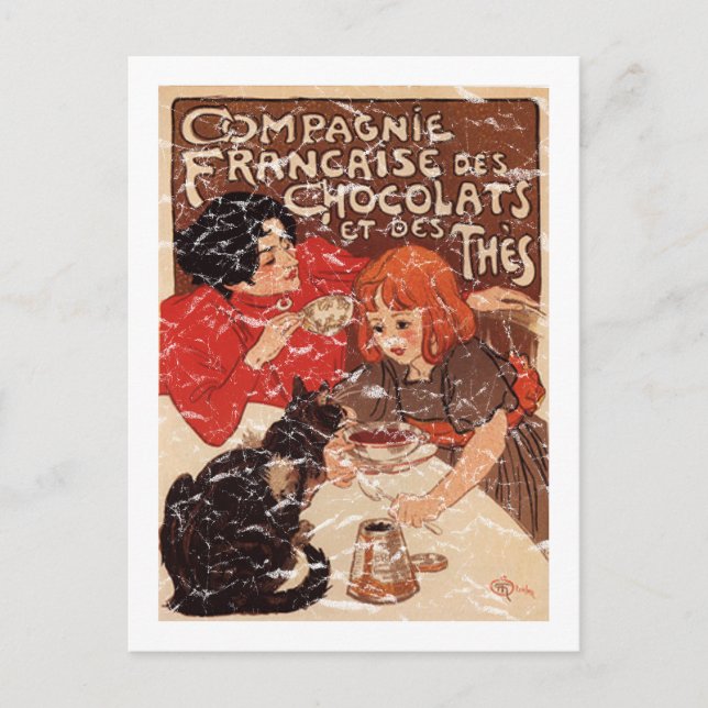 Compagnie - distressed postcard (Front)