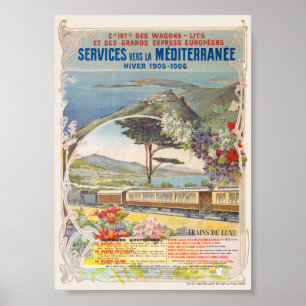 Compagnie Internationale des Wagons-lits Vintage P Poster