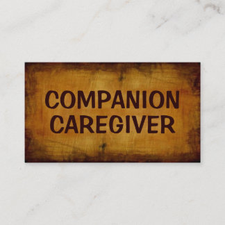Companion Caregiver Antique Business Card