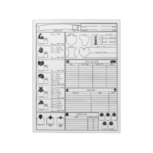 Companion Character Sheets Notepad
