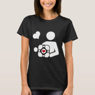 Companion Cube Gaming Portal Nerd Funny Gamer 1 T-Shirt