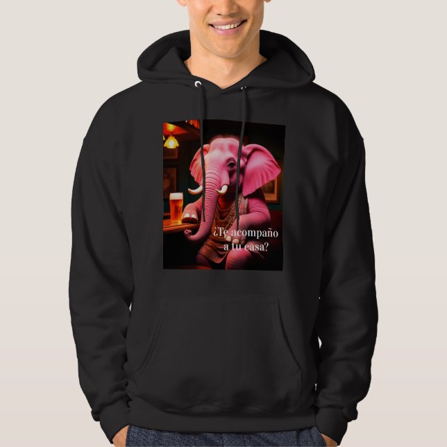 companion pink elephant hoodie (Front)