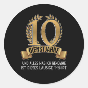 Company Anniversary 25 Years Of Employees Company Classic Round Sticker