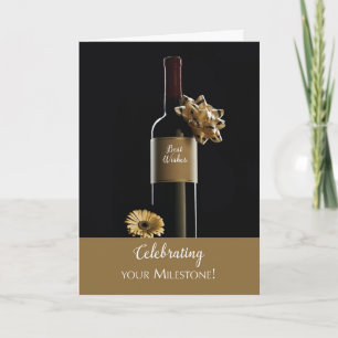 Company Anniversary Congratulations Wine Bottle Card