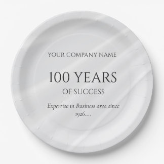 Company Anniversary Custom Business Paper Plate