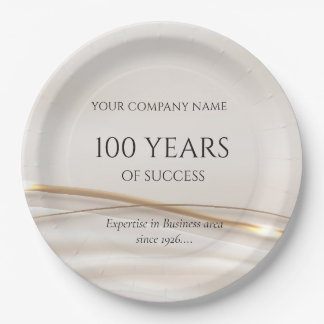Company Anniversary Custom Business Paper Plate