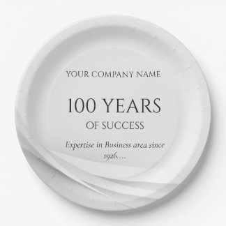 Company Anniversary Custom Business Paper Plate