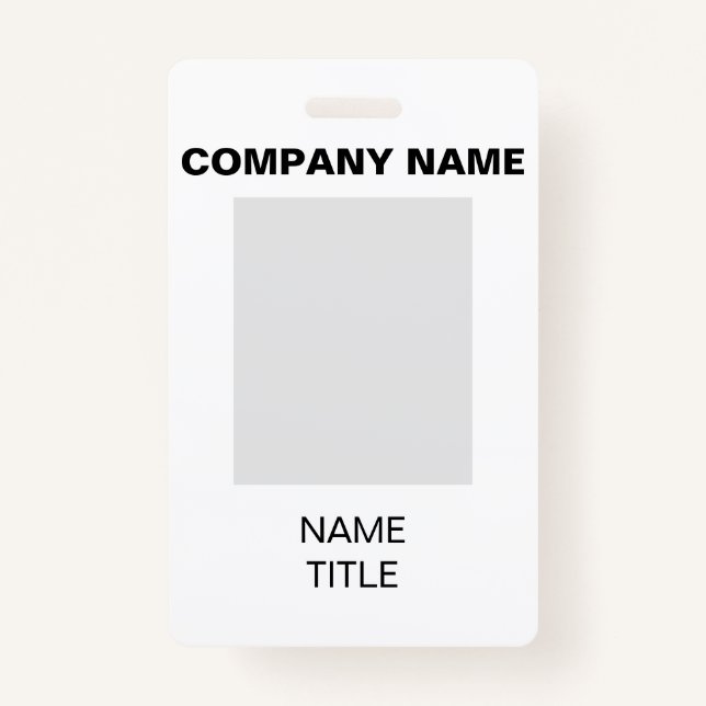 Company Badge ID Badge (Front)