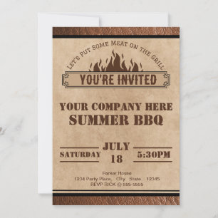Company BBQ Invitation, Summer Cookout, Potluck Invitation