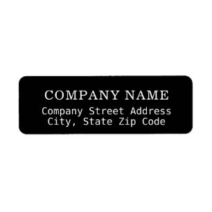 company black address label with co. name