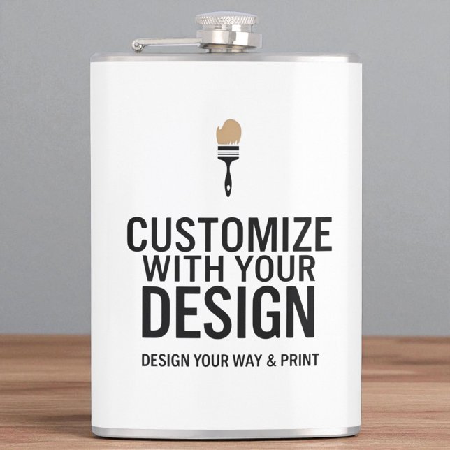 Company Branded Custom Minimalist Personalised   Hip Flask (Creator Uploaded)