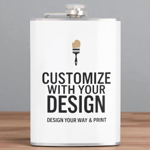Company Branded Custom Minimalist Personalized   Hip Flask
