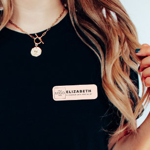 Company Branded Your Logo Here Budget Business Name Tag