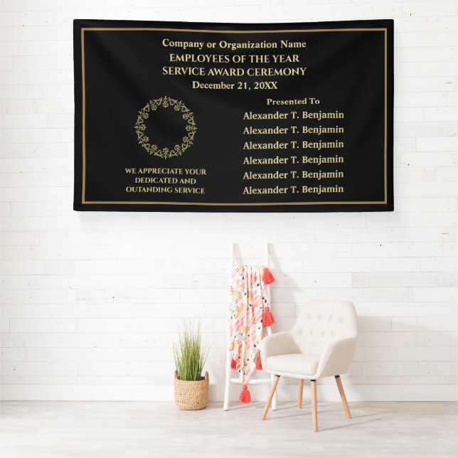 Company Business Gold Black Employees Awards Banner (Insitu)